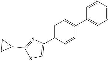 4-(4-双苯基)-2-环丙基噻唑,97% 结构式