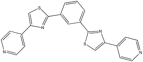 1,3-双[4-(4-吡啶基)-2-噻唑基]苯, 1421261-85-9, 结构式