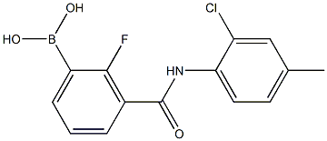 3-(2-氯-4-甲基苯氨基甲酰)-2-氟苯硼酸,97%, , 结构式
