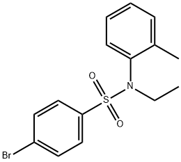 4-溴-N-乙基-N-(2-甲基苯)苯磺酰胺, 346715-32-0, 结构式