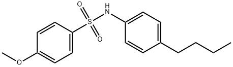 N-(4-N-丁基苯)-4-甲氧基苯磺酰胺 结构式