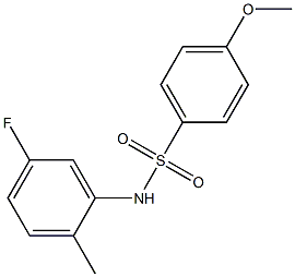 N-(5-Fluoro-2-Methylphenyl)-4-MethoxybenzenesulfonaMide, 97% 化学構造式