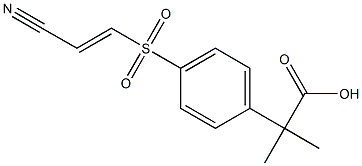 2-[4-(2-Cyano-ethenesulfonyl)-phenyl]-2-Methyl-propionic acid Structure