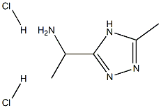 1-(5-Methyl-4H-1,2,4-triazol-3-yl)ethanaMine dihydrochloride,,结构式