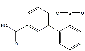 2'-Methanesulfonyl-biphenyl-3-carboxylic acid,,结构式