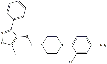 3-chlro-4-(4-(5-Methyl-3-phenylisoxazol-4-ylthiooxy)piperazin-1-yl)aniline