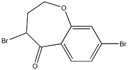 4,8-dibroMo-3,4-dihydrobenzo[b]oxepin-5(2H)-one 化学構造式