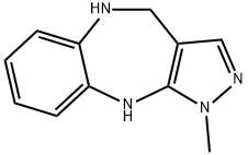 1-甲基-1,4,5,10-四氢苯并[B]吡唑并[3,4-E][1,4]二氮杂卓 结构式