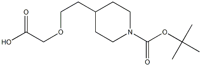 4-(2-CarboxyMethoxy-ethyl)-piperidine-1-carboxylic acid tert-butyl ester,,结构式
