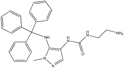 1-(2-AMino-ethyl)-3-[1-Methyl-5-(trityl-aMino)-1H-pyrazol-4-yl]-urea Structure