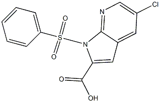 5-chloro-1-(phenylsulfonyl)-1H-pyrrolo[2,3-b]pyridine-2-carboxylic acid Structure