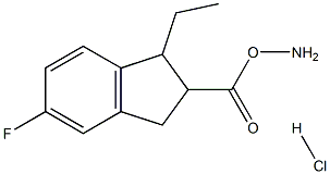 ETHYL 2-AMINO-5-FLUORO-2,3-DIHYDRO-1H-INDENE-2-CARBOXYLATE HCL Structure