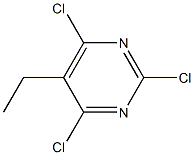 2,4,6-三氯-5-乙基嘧啶,,结构式