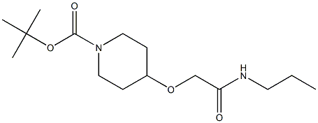 2-(1-BOC-4-PIPERIDINYLOXY)-N-(N-PROPYL)ACETAMIDE Struktur