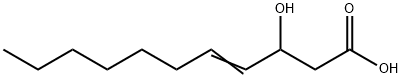 trans-3-Hydroxyundec-4-enoic acid 化学構造式
