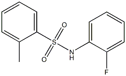 N-(2-fluorophenyl)-2-methylbenzenesulfonamide Structure