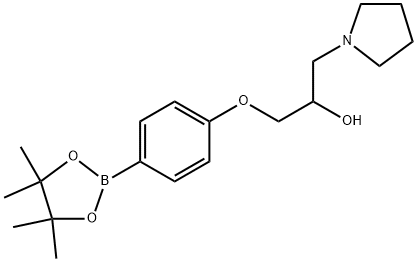 1-(Pyrrolidin-1-yl)-3-(4-(4,4,5,5-tetramethyl-1,3,2-dioxaborolan-2-yl)phenoxy)propan-2-ol Struktur