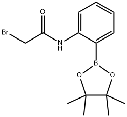 2-Bromo-N-(2-(4,4,5,5-tetramethyl-1,3,2-dioxaborolan-2-yl)phenyl)acetamide 化学構造式