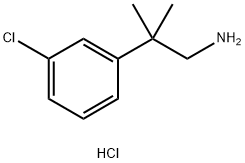 2-(3-Chlorophenyl)-2-methylpropan-1-amine hydrochloride,1352318-53-6,结构式