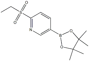 2-(Ethanesulfonyl)-5-(tetramethyl-1,3,2-dioxaborolan-2-yl)pyridine 化学構造式