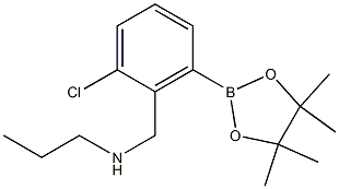 {[2-chloro-6-(tetramethyl-1,3,2-dioxaborolan-2-yl)phenyl]methyl}(propyl)amine Struktur
