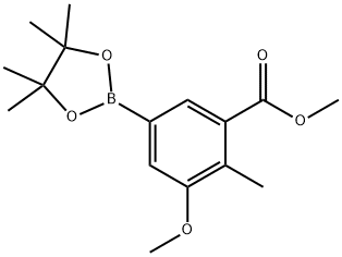 Methyl 3-methoxy-2-methyl-5-(tetramethyl-1,3,2-dioxaborolan-2-yl)benzoate Structure