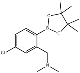 {[5-chloro-2-(tetramethyl-1,3,2-dioxaborolan-2-yl)phenyl]methyl}dimethylamine|{[5-chloro-2-(tetramethyl-1,3,2-dioxaborolan-2-yl)phenyl]methyl}dimethylamine