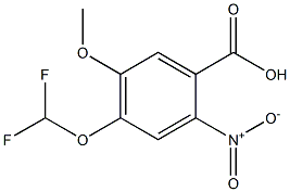 4-二氟甲氧基-5-甲氧基-2-硝基苯甲酸, , 结构式