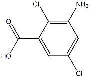 3-Amino-2.5-dichlorobenzoic acid Solution,,结构式