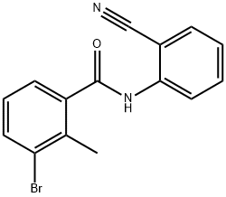 N-(2-氰基苯基)-2-甲基-3-溴苯甲酰胺 结构式