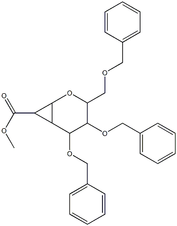 Methyl 4,5-bis(benzyloxy)-3-(benzyloxymethyl)-2-oxa-bicyclo[4.1.0]heptane-7-carboxylate|