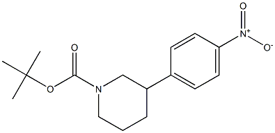 tert-butyl 3-(4-nitrophenyl)piperidine-1-carboxylate,,结构式