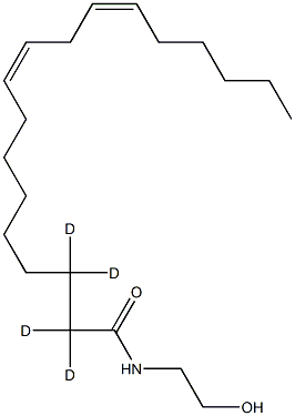 Linoleoyl Ethanolamide-d4,,结构式