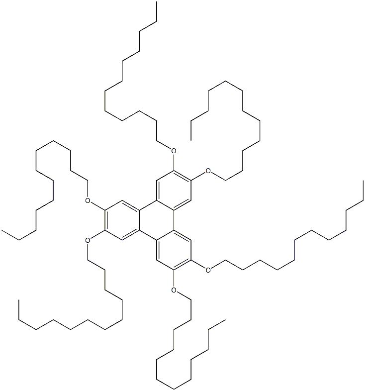 2,3,6,7,10,11-Hexakis[dodecyloxy]triphenylene Struktur