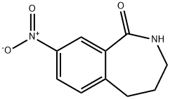 8-nitro-2,3,4,5-tetrahydro-1H-benzo[c]azepin-1-one Struktur