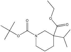 1-BOC-3-异丙基哌啶-3-甲酸乙酯,,结构式