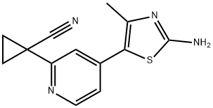 1-(4-(2-aMino-4-Methylthiazol-5-yl)pyridin-2-yl)cyclopropanecarbonitrile 结构式