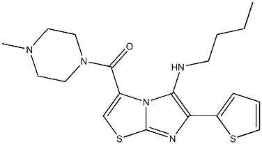 (5-(butylaMino)-6-(thiophen-2-yl)iMidazo[2,1-b]thiazol-3-yl)(4-Methylpiperazin-1-yl)Methanone,,结构式