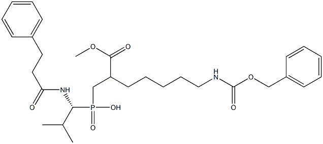 (7-(((benzyloxy)carbonyl)aMino)-2-(Methoxycarbonyl)heptyl)((R)-2-Methyl-1-(3-phenylpropanaMido)propyl)phosphinic acid|