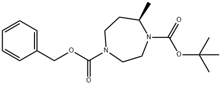 1-Benzyl 4-(2-methyl-2-propanyl) (5R)-5-methyl-1,4-diazepane-1,4-dicarboxylate Structure