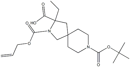 2-allyl 8-tert-butyl 3-ethyl 2,8-diazaspiro[4.5]decane-2,3,8-tricarboxylate Structure