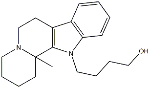 4-(12b-Methyl-1,3,4,6,7,12b-hexahydroindolo[2,3-a]quinolizin-12(2H)-yl)butan-1-ol,,结构式