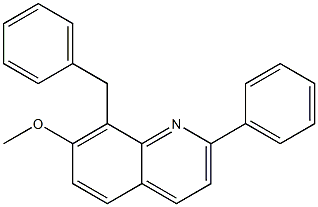 8-benzyl-7-Methoxy-2-phenylquinoline Structure