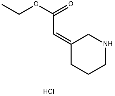 2-(ピペリジン-3-イリデン)酢酸(Z)-エチル塩酸塩 化学構造式