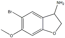 3-BenzofuranaMine, 5-broMo-2,3-dihydro-6-Methoxy- 化学構造式