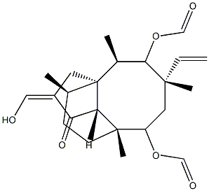 (3aR,4R,5R,7S,8S,9R,9aS,12R,Z)-2-(hydroxyMethylene)-4,7,9,12-tetraMethyl-3-oxo-7-vinyldecahydro-4,9a-propanocyclopenta[8]annulene-5,8-diyl diforMate,,结构式