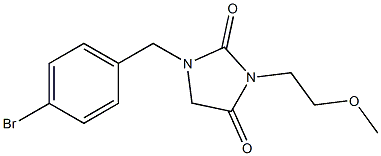 1-(4-broMobenzyl)-3-(2-Methoxyethyl)iMidazolidine-2,4-dione,,结构式