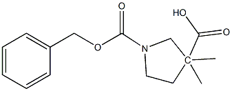 1-benzyl 3-Methyl 3-Methylpyrrolidine-1,3-dicarboxylate,,结构式