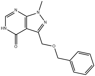 3-((benzyloxy)Methyl)-1-Methyl-1H-pyrazolo[3,4-d]pyriMidin-4-ol,1823236-42-5,结构式