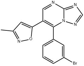 5-(7-(3-broMophenyl)-[1,2,4]triazolo[1,5-a]pyriMidin-6-yl)-3-Methylisoxazole Structure